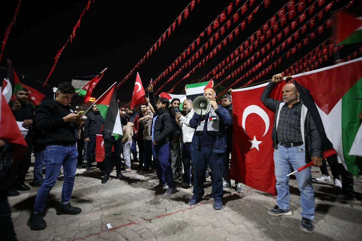 Yurt genelinde İsrail'in hastane saldırısı protesto edildi