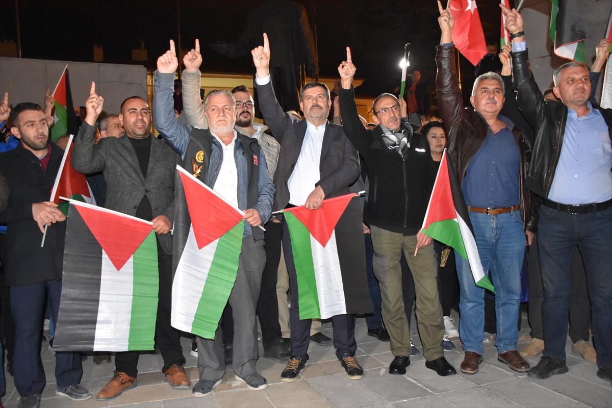 Yurt genelinde İsrail'in hastane saldırısı protesto edildi