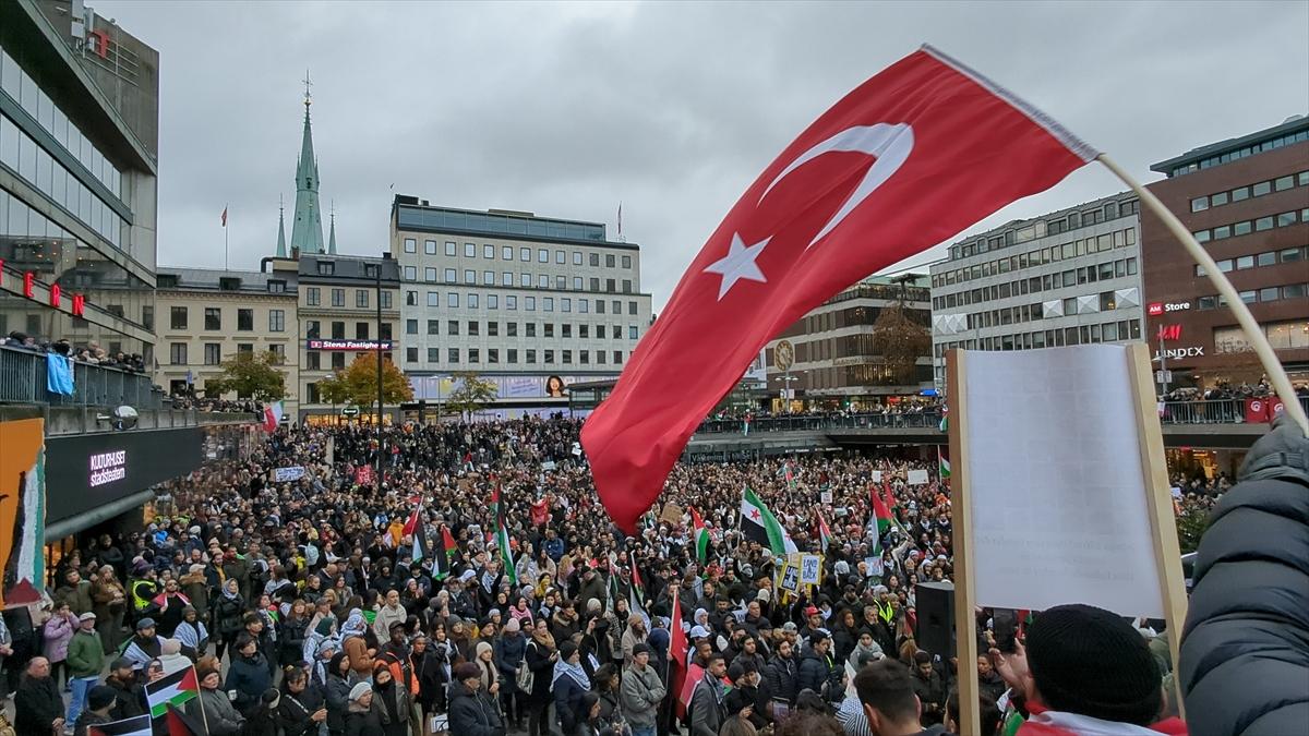 Dünyanın dört bir yanından Filistin'e destek gösterisi