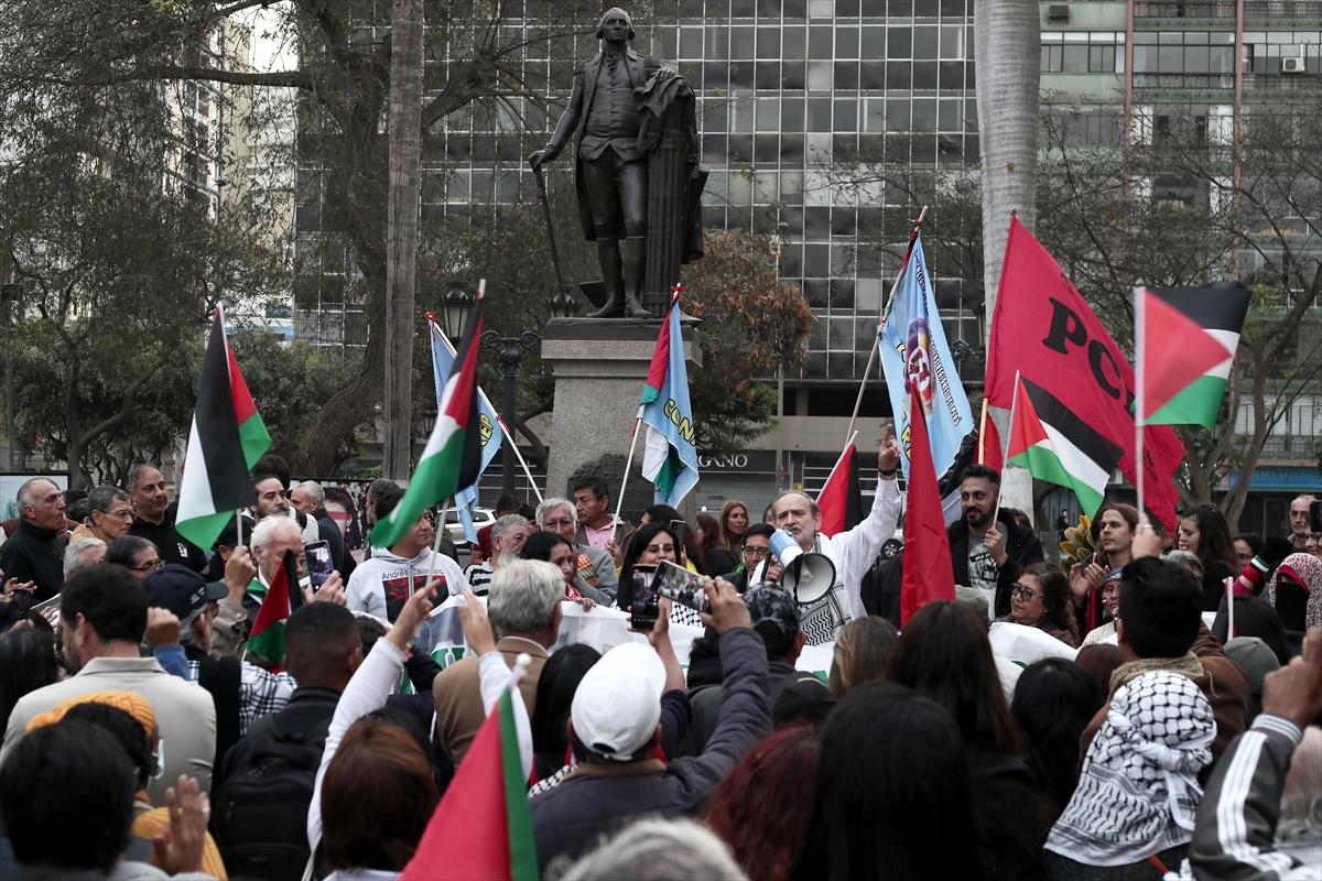 Dünyanın dört bir yanından Filistin'e destek gösterisi