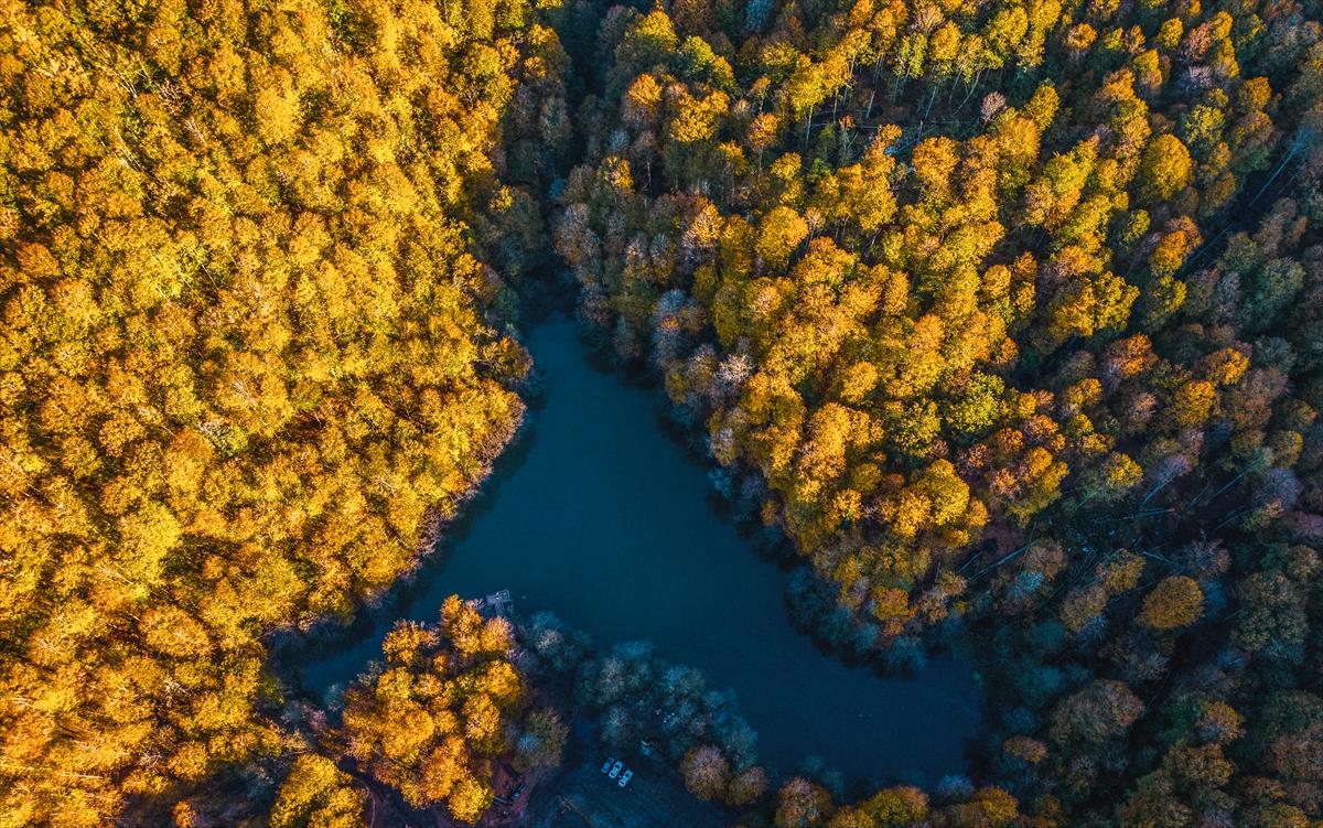 Saklı cennet Yedigöller'de sonbaharla birlikte renk cümbüşü yaşanıyor