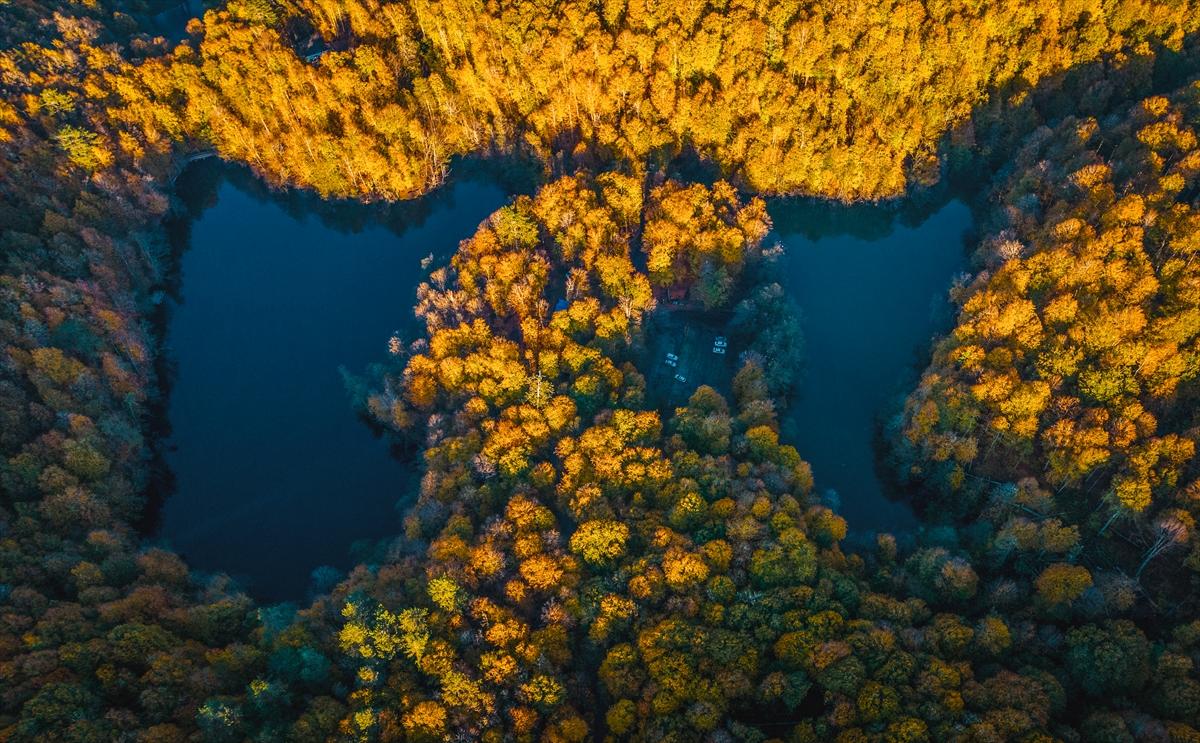 Saklı cennet Yedigöller'de sonbaharla birlikte renk cümbüşü yaşanıyor