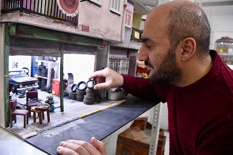 Kocaelili esnaf, üç boyutlu modelleme tekniğiyle "minyatür mahalle" kurdu