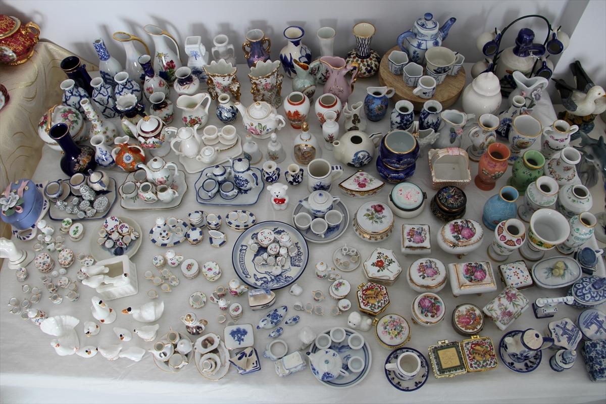 Kayserili koleksiyoner, dünyayı gezerek 1500 parça mini biblo biriktirdi