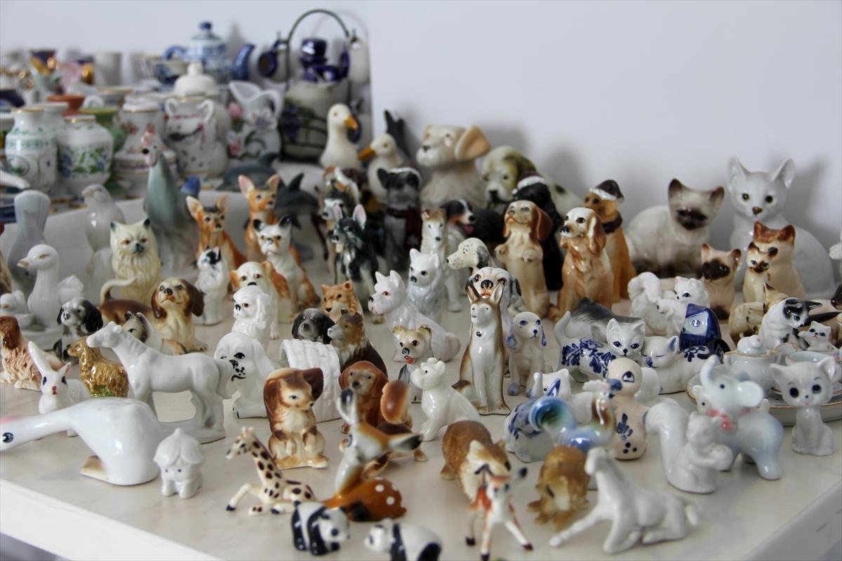 Kayserili koleksiyoner, dünyayı gezerek 1500 parça mini biblo biriktirdi