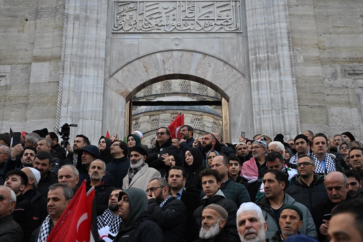 İstanbul'da tarihi yürüyüş: Şehitlerimize Rahmet, Filistin'e Destek, İsrail'e Lanet!