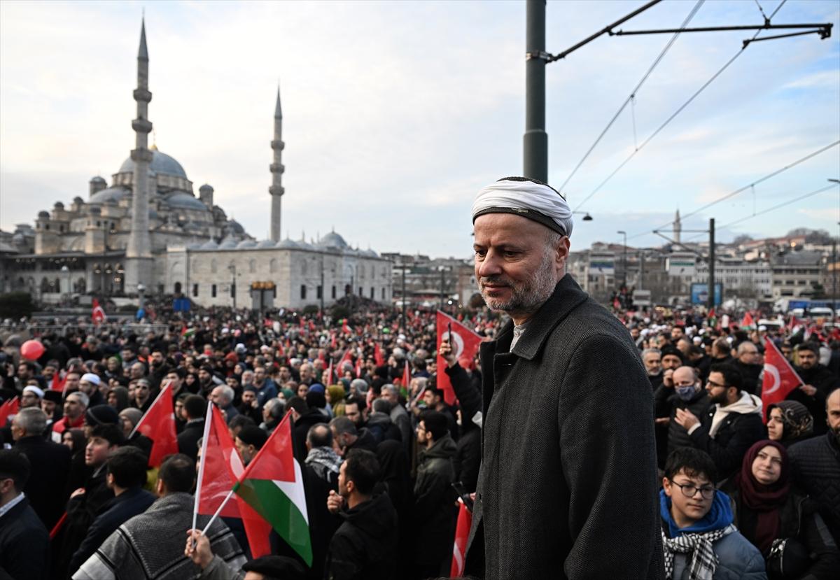 İstanbul'da tarihi yürüyüş: Şehitlerimize Rahmet, Filistin'e Destek, İsrail'e Lanet!