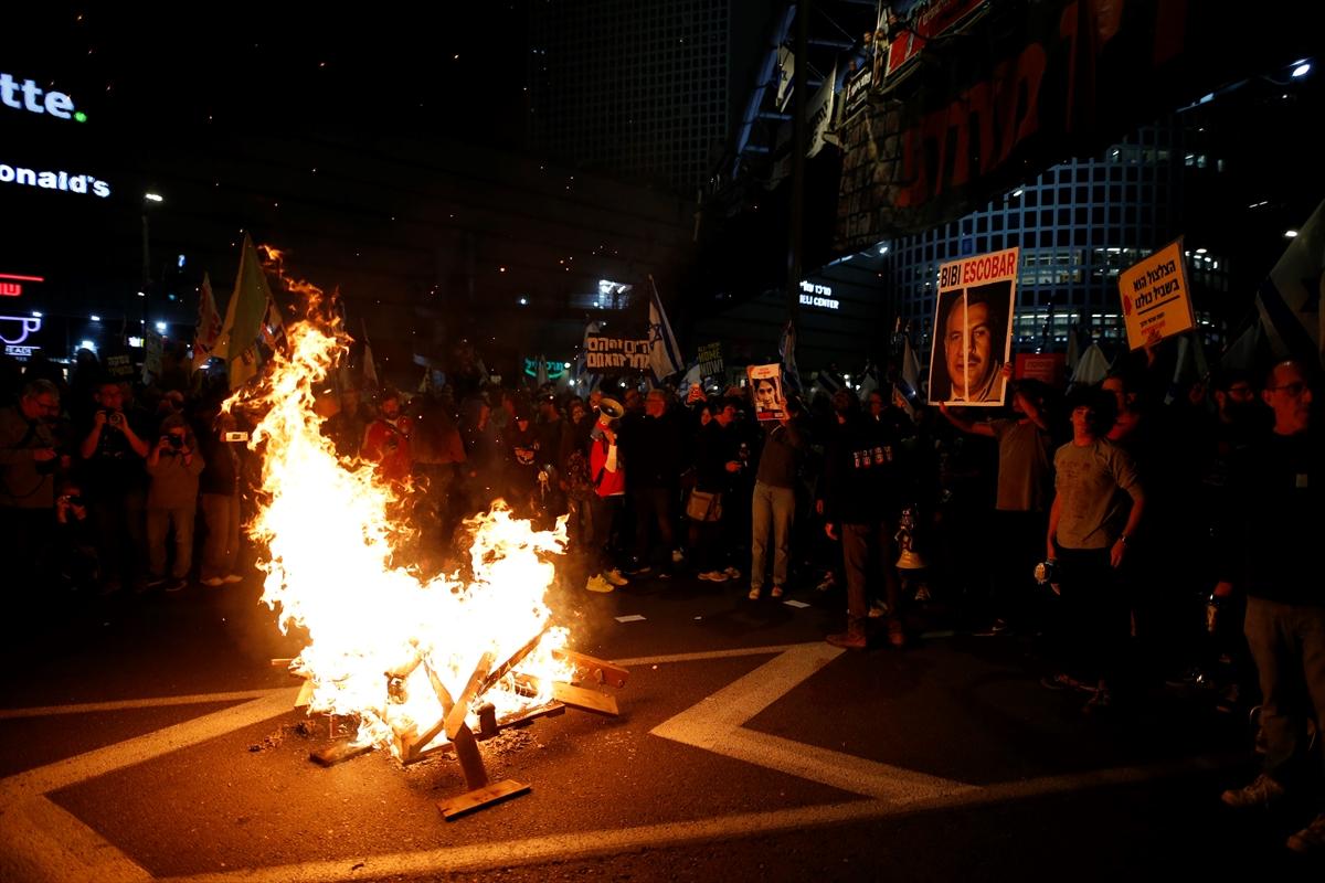 İsrail'de Netanyahu protestoları: Bizim hükümetimiz değilsiniz!