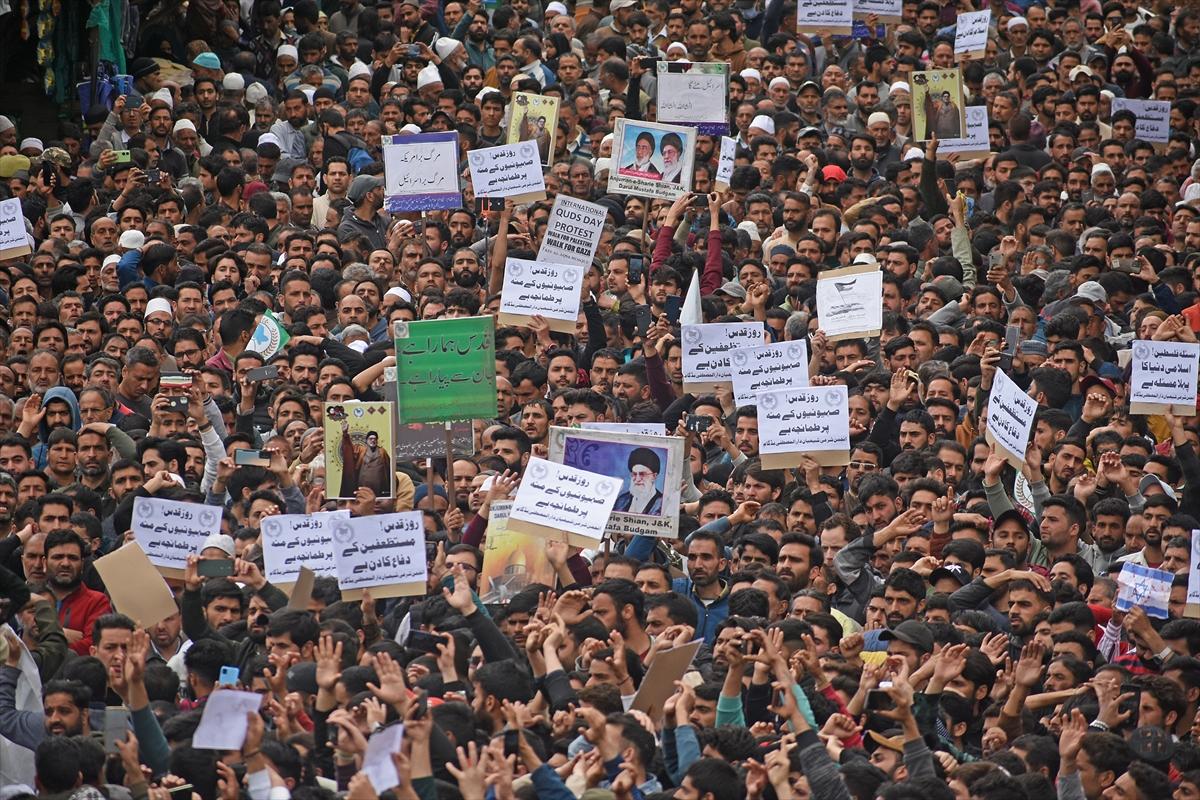 Hindistan'da İsrail karşıtı gösteri düzenlendi