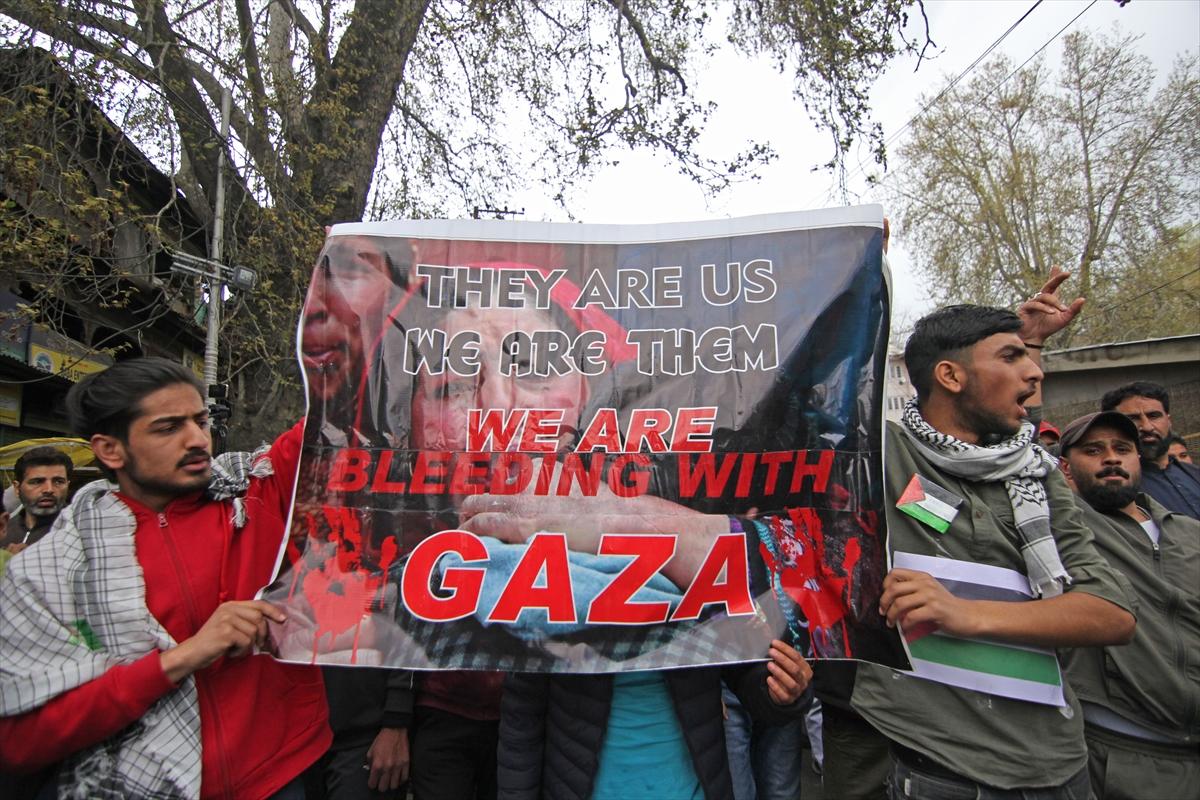 Hindistan'da İsrail karşıtı gösteri düzenlendi