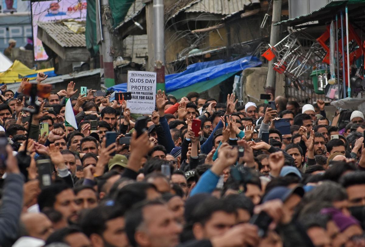 Hindistan'da İsrail karşıtı gösteri düzenlendi