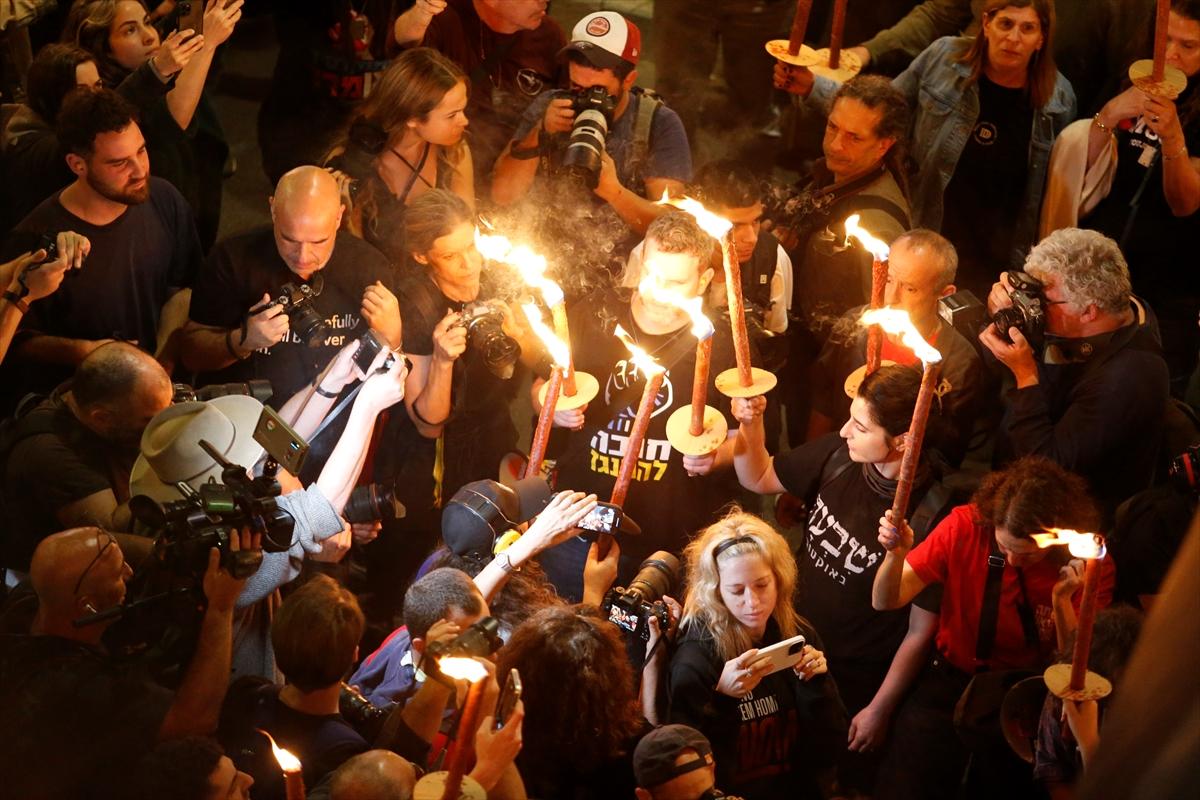 İsrail'de erken seçim protestosu: Netanyahu'nun istifasını istediler