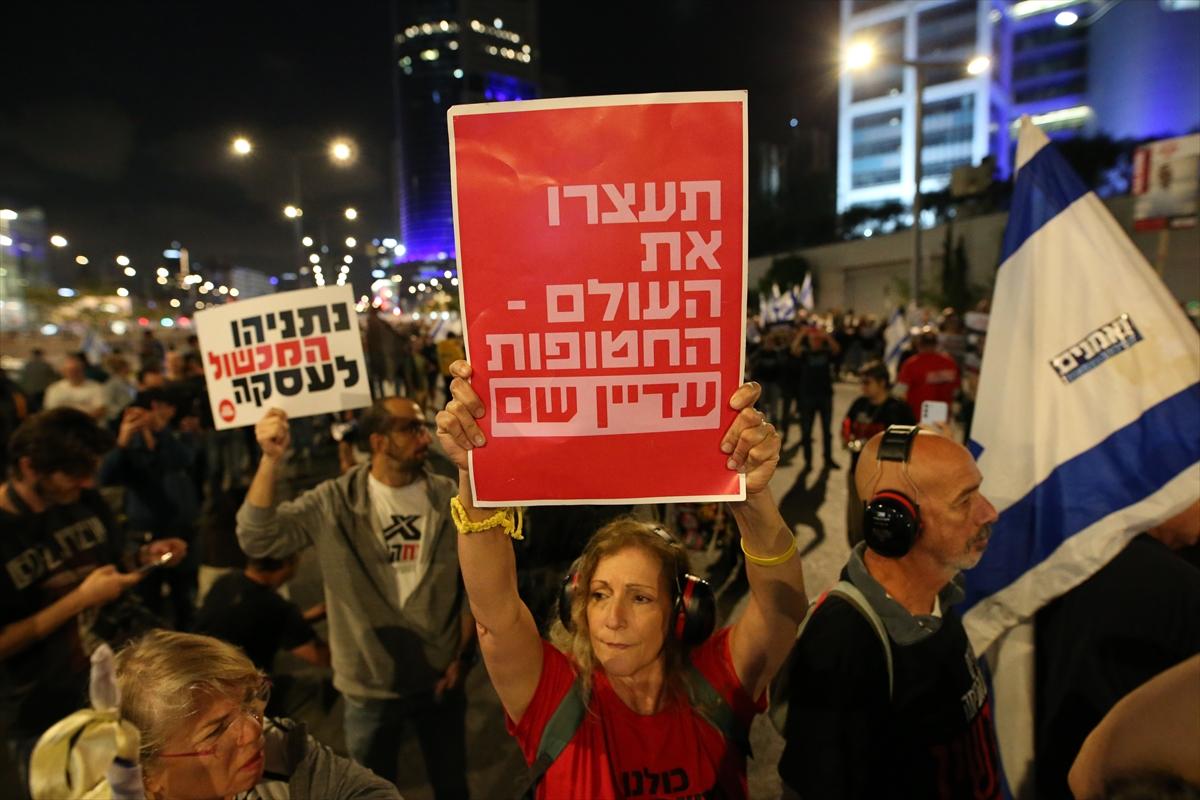 İsrail'de erken seçim protestosu: Netanyahu'nun istifasını istediler