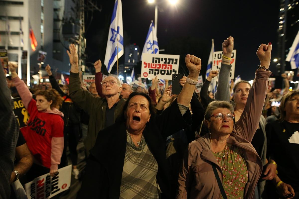 İsrail'de erken seçim protestosu: Netanyahu'nun istifasını istediler