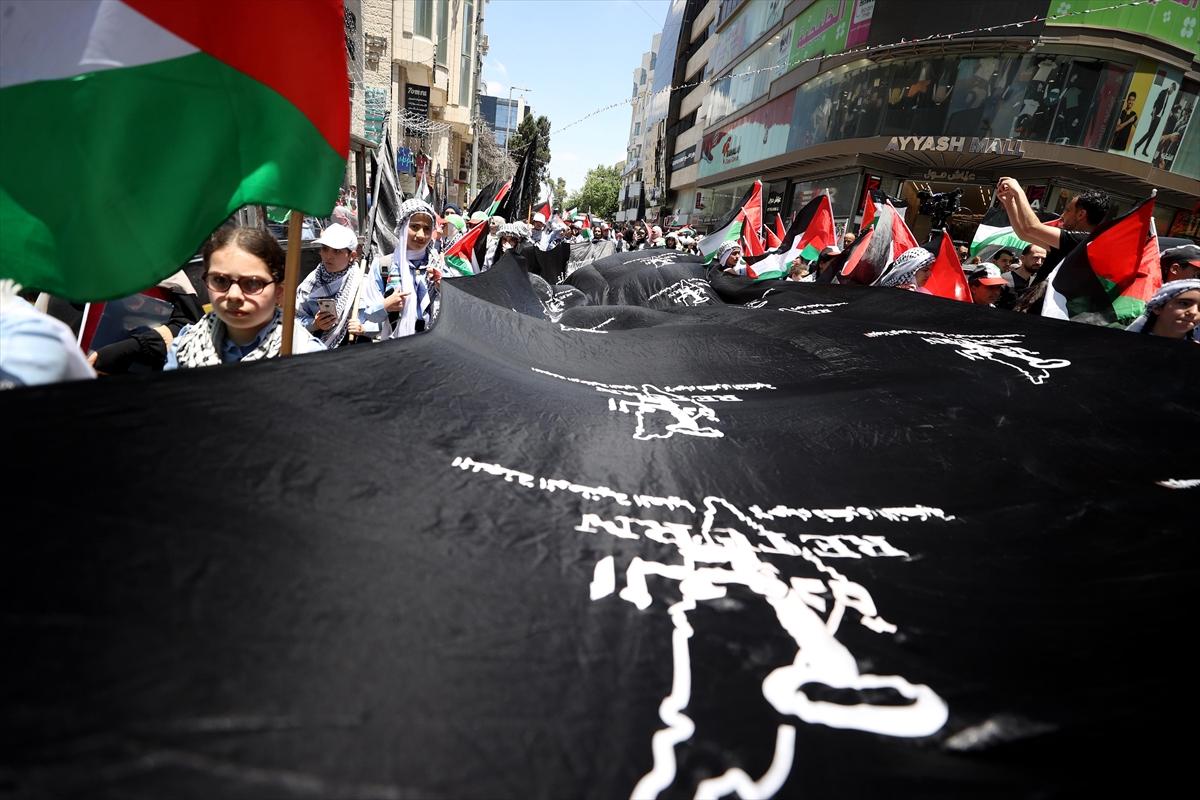 Ramallah'ta Nekbe'nin 76. yıl dönümü anması