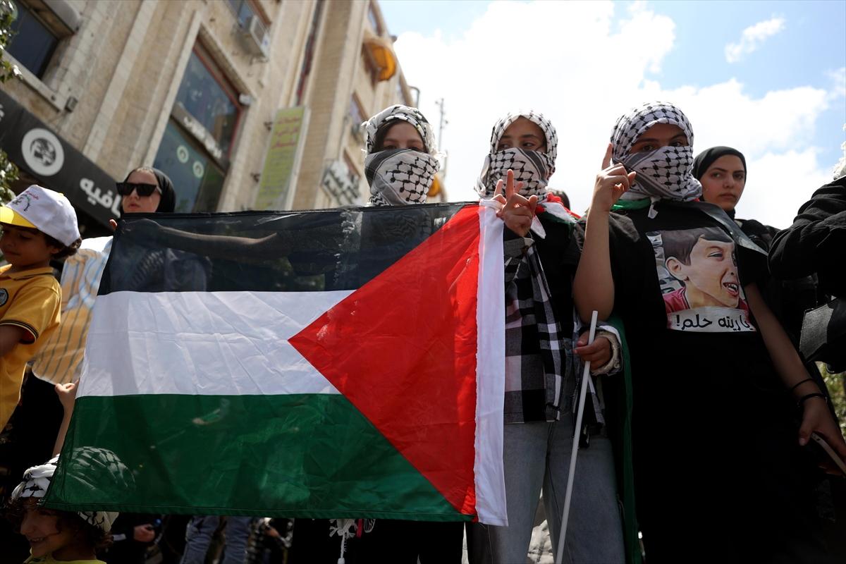 Ramallah'ta Nekbe'nin 76. yıl dönümü anması