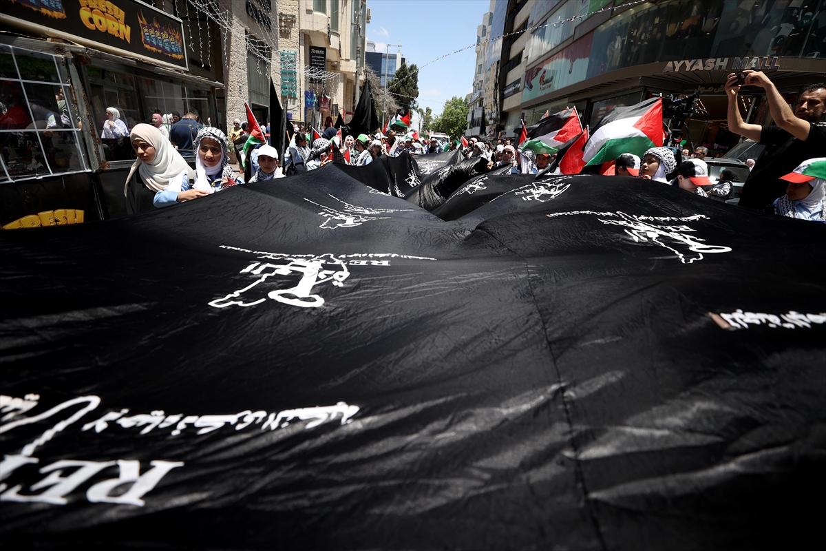Ramallah'ta Nekbe'nin 76. yıl dönümü anması