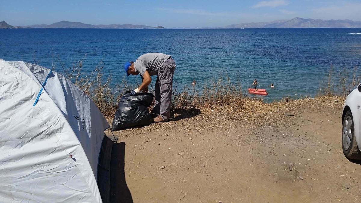 Bodrum'da tatil bitti, geriye çöpler kaldı