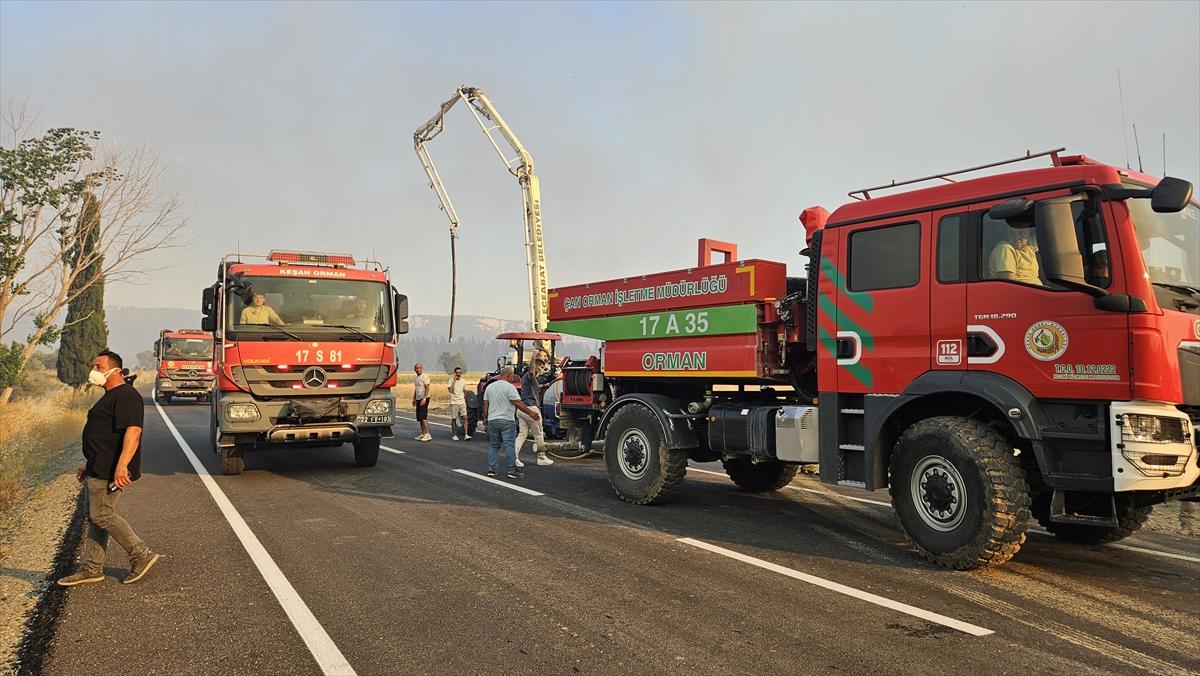 Çanakkale'de 952 futbol sahası büyüklüğünde alan yandı