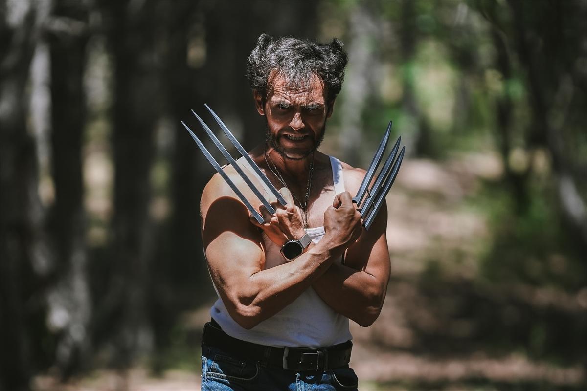 Adanalı Wolverine, pozlarıyla film sahnelerini aratmıyor