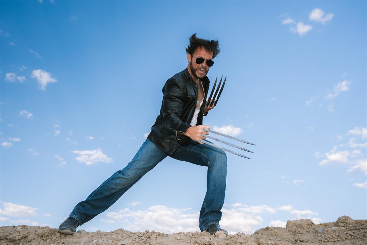 Adanalı Wolverine, pozlarıyla film sahnelerini aratmıyor