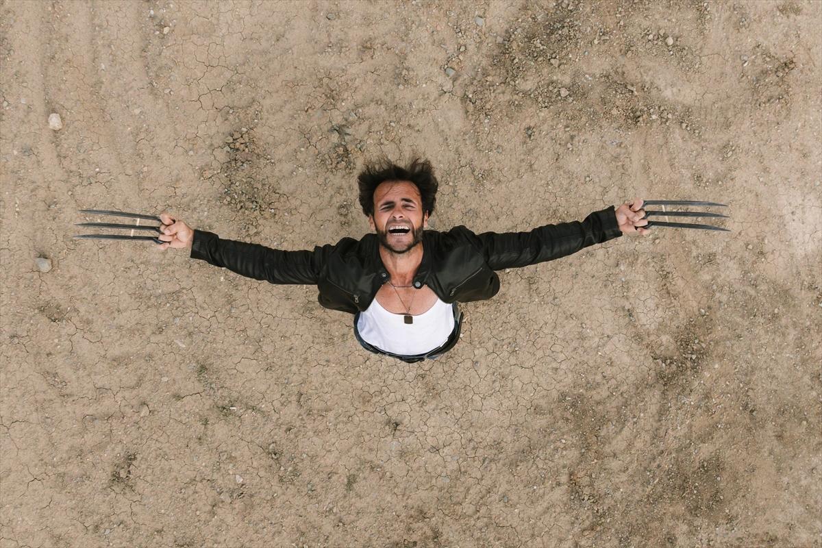 Adanalı Wolverine, pozlarıyla film sahnelerini aratmıyor