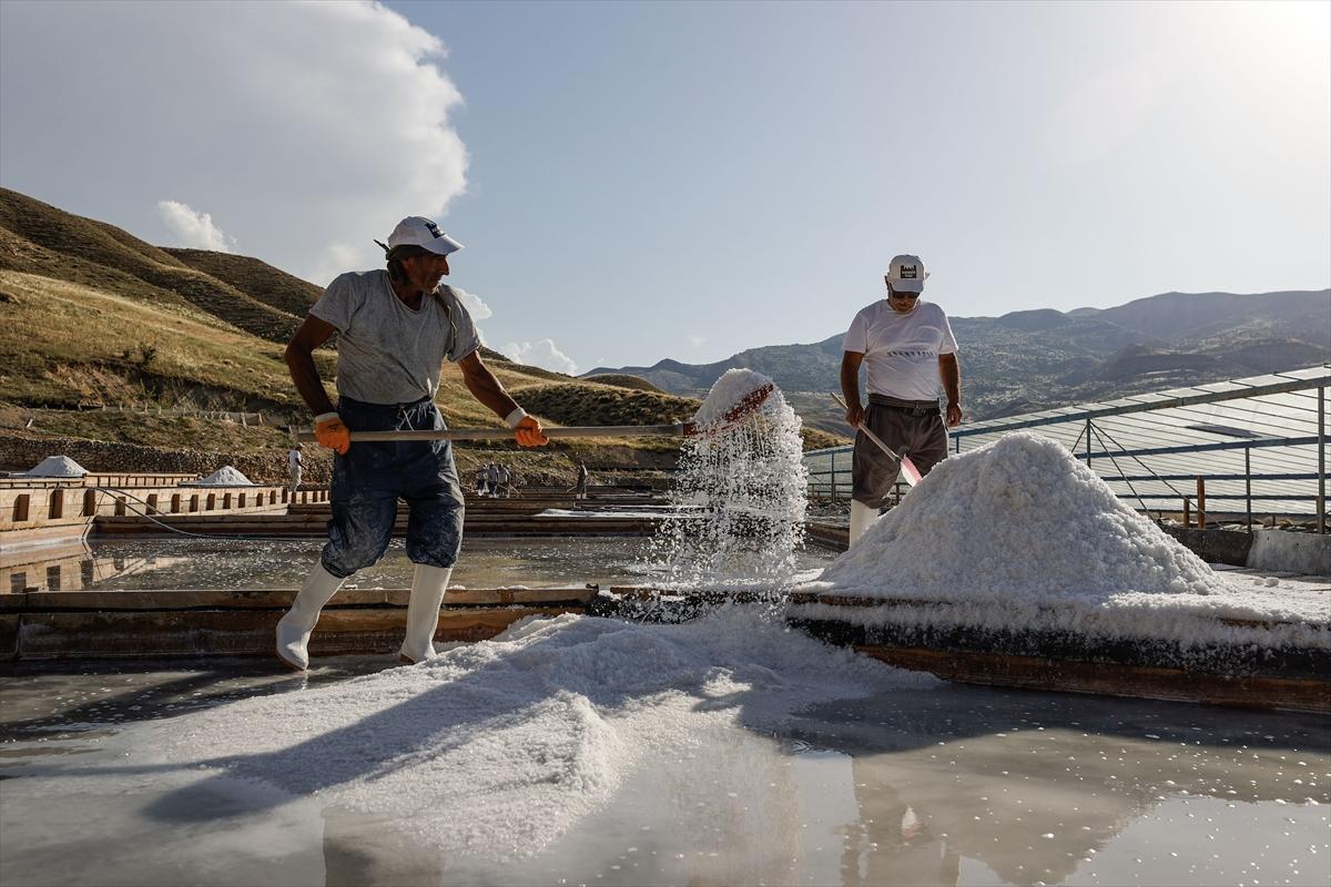 Tuz üreticilerinin hasat mesaisi