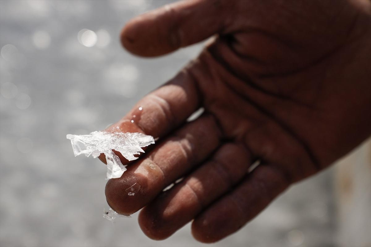 Tuz üreticilerinin hasat mesaisi