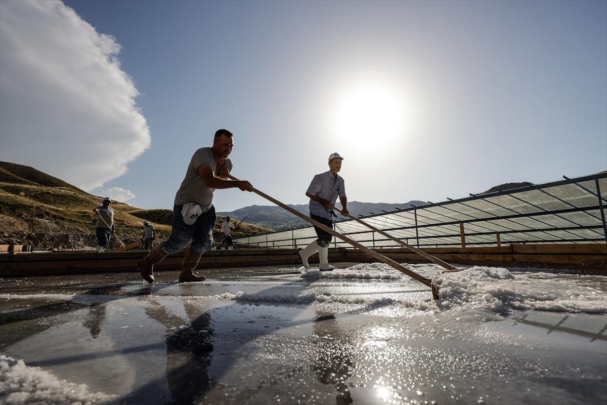 Tuz üreticilerinin hasat mesaisi