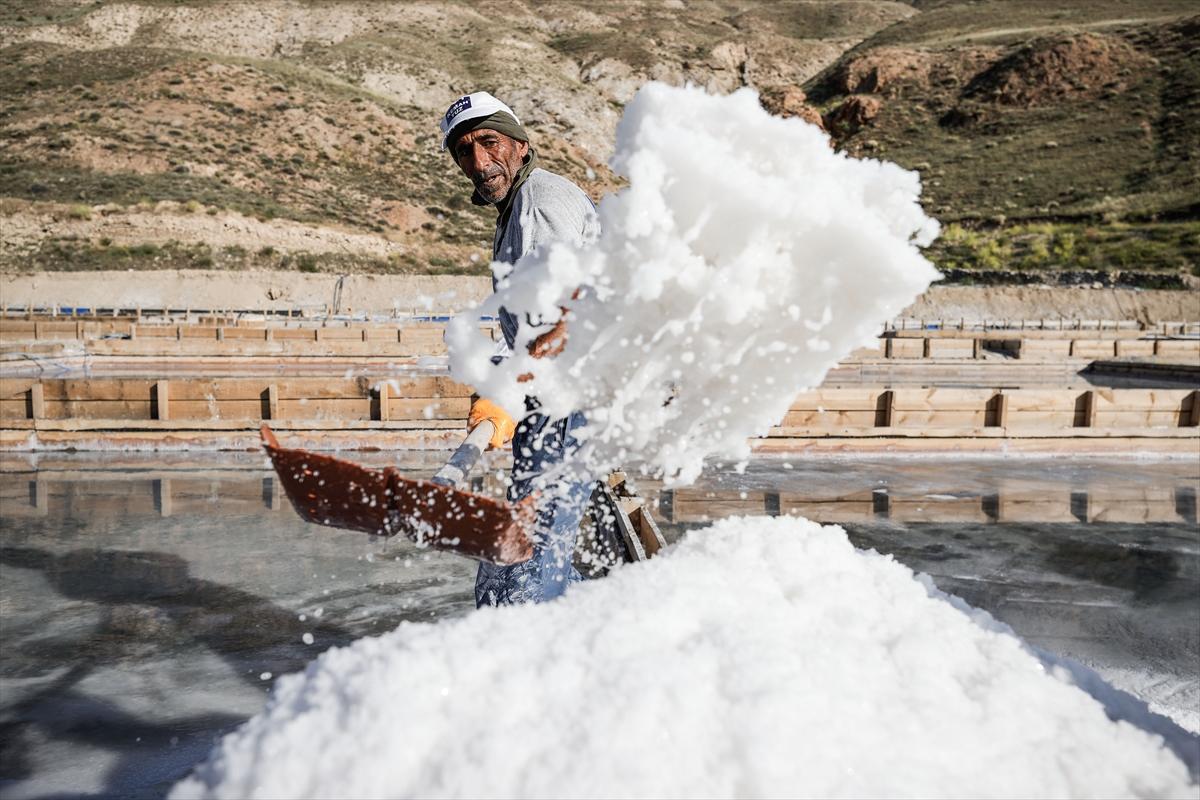 Tuz üreticilerinin hasat mesaisi