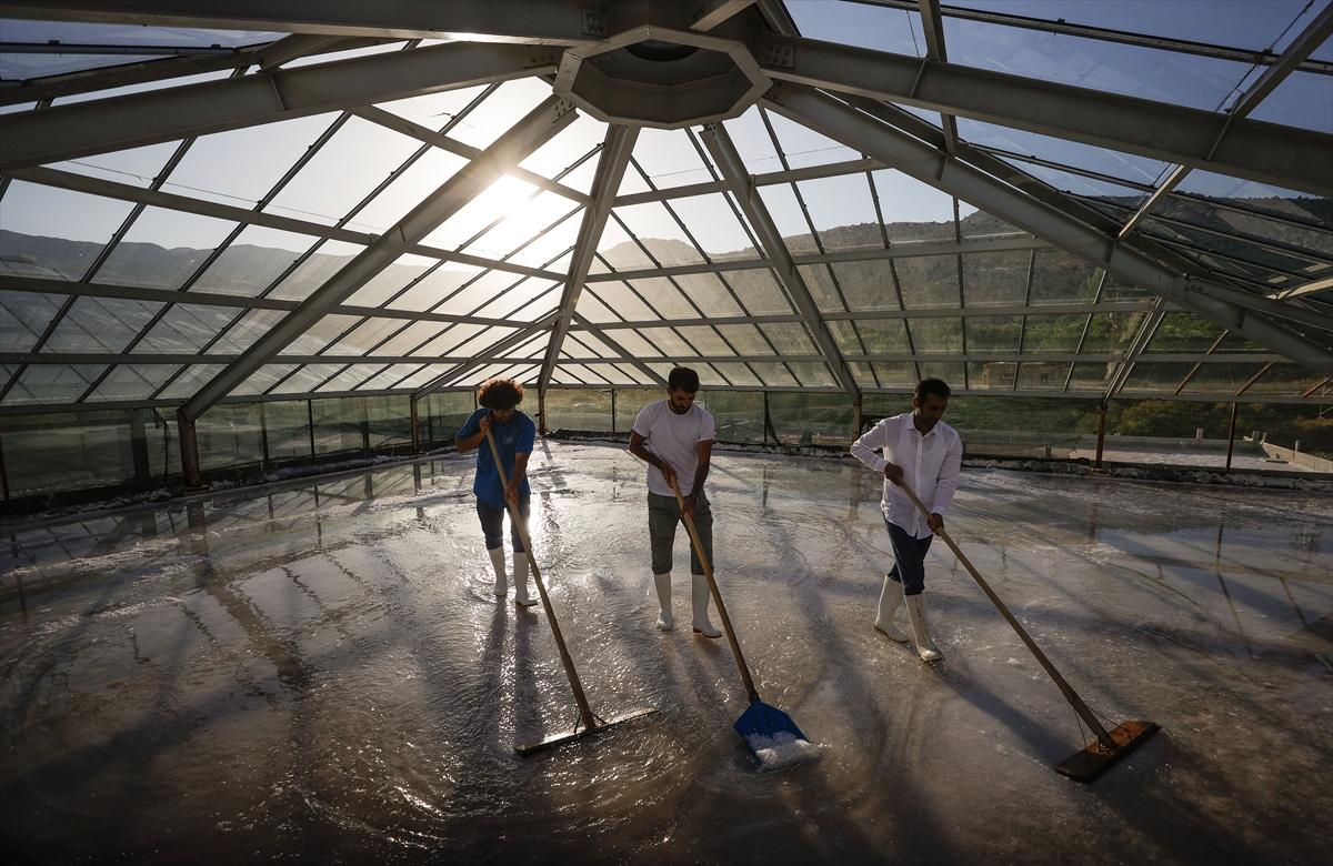 Tuz üreticilerinin hasat mesaisi