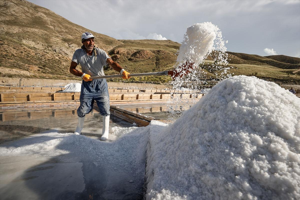 Tuz üreticilerinin hasat mesaisi