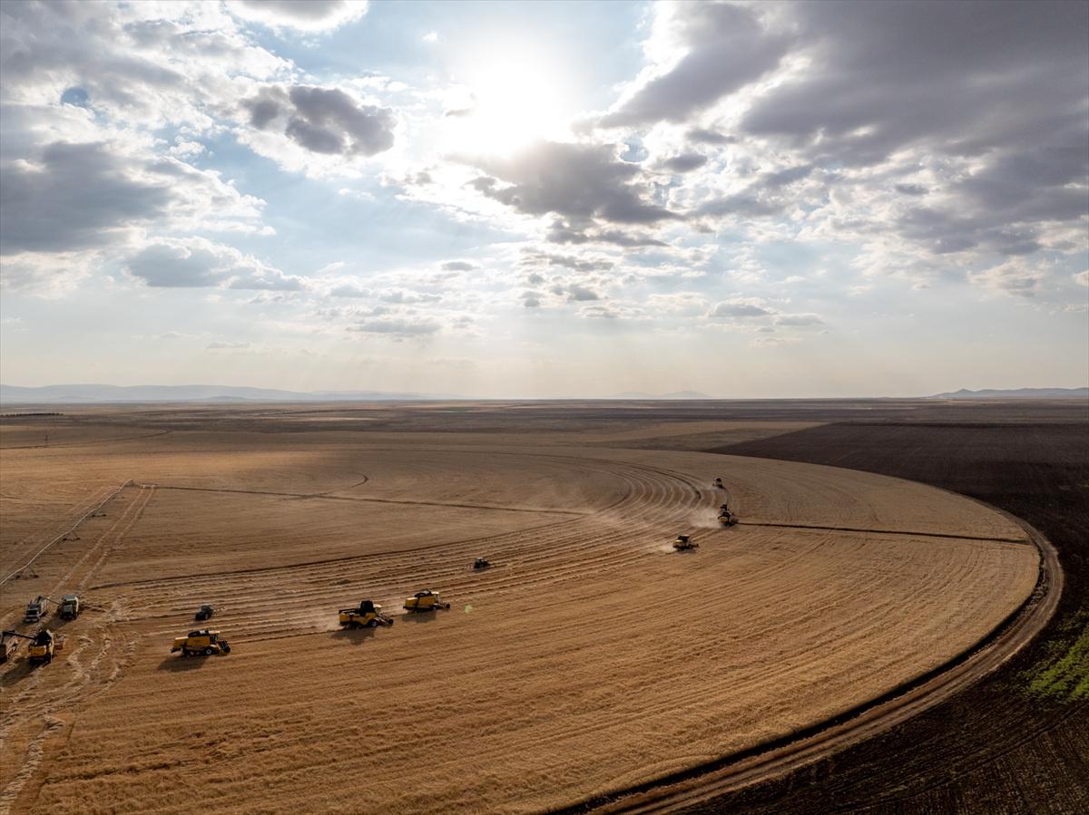Konya'da uzay üssü gibi tarlalar