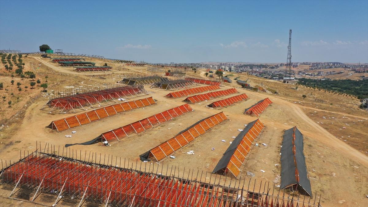 Gaziantep'te güneşte kurutlan sebzelerden rengarenk görüntüler