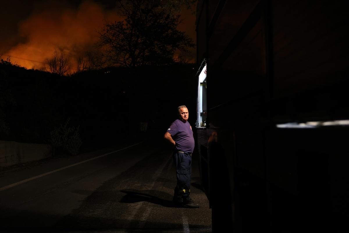 Yunanistan'da yangın