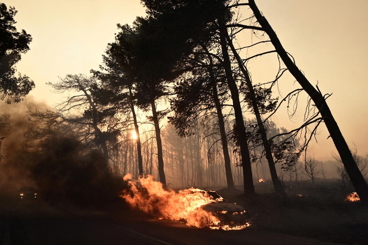 Yunanistan'da yangın