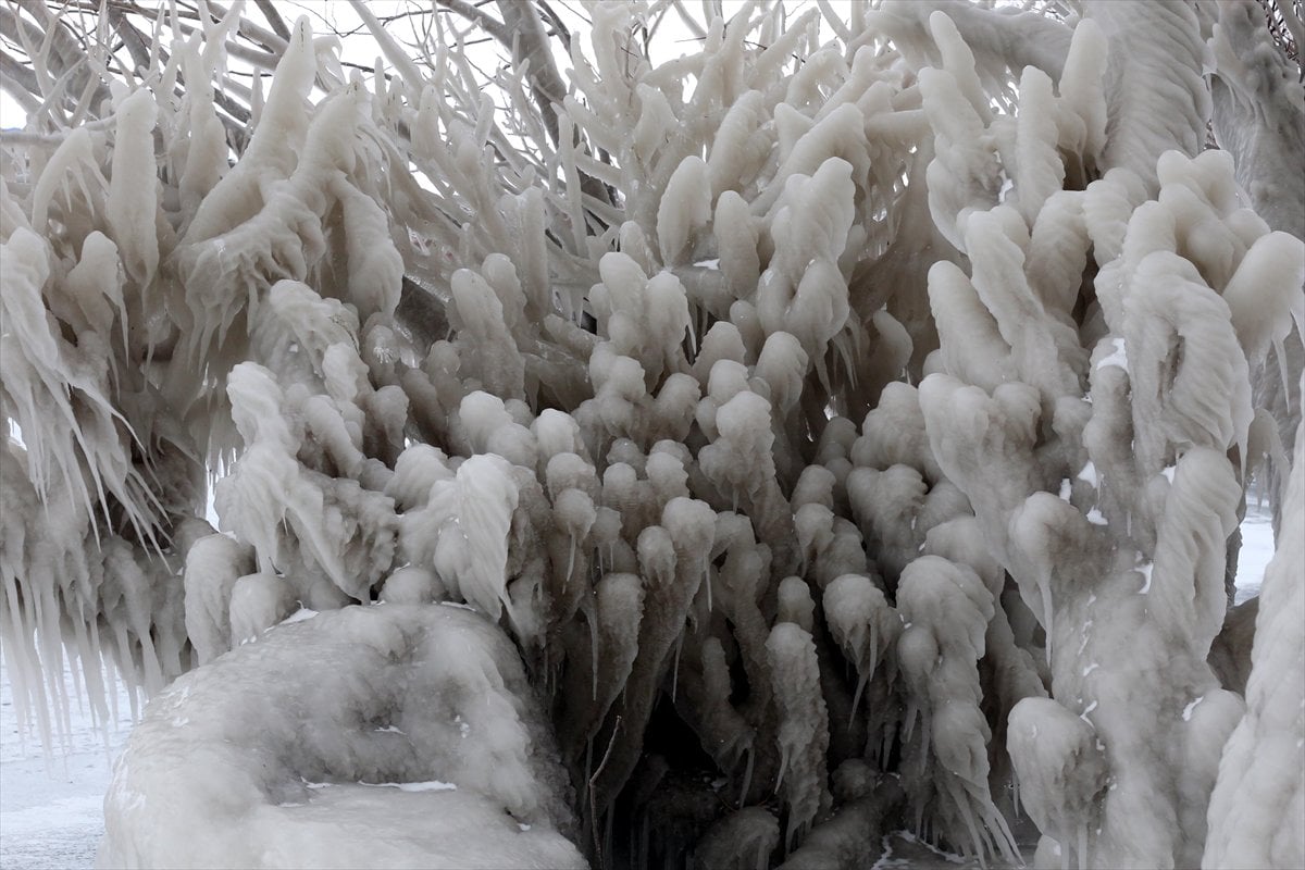 Çıldır Gölü'de dondurucu kutup soğukları