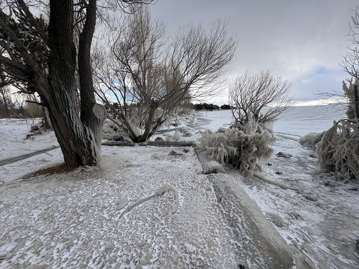 Çıldır Gölü'de dondurucu kutup soğukları