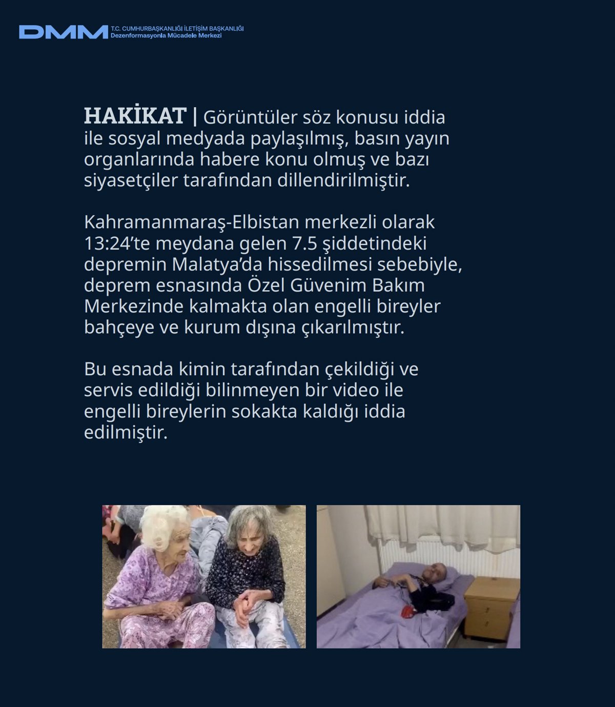 DMM, 6 Şubat depreminde yalan kampanyaları ifşa etti