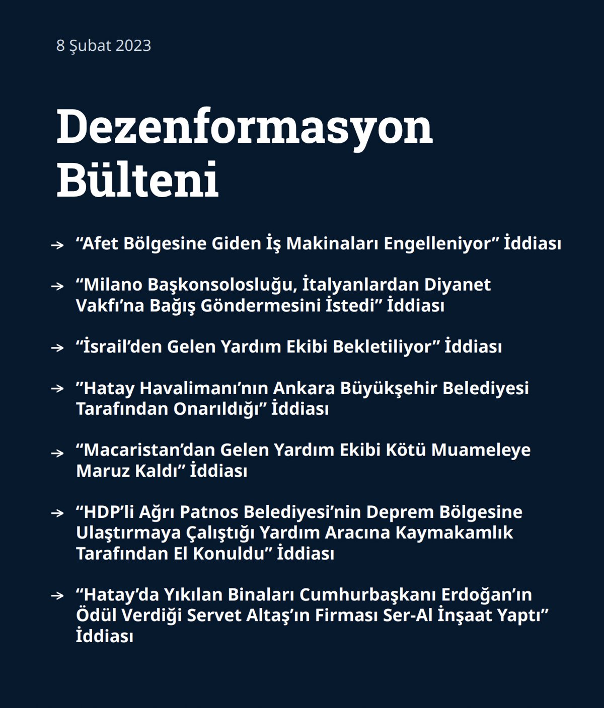 DMM, 6 Şubat depreminde yalan kampanyaları ifşa etti