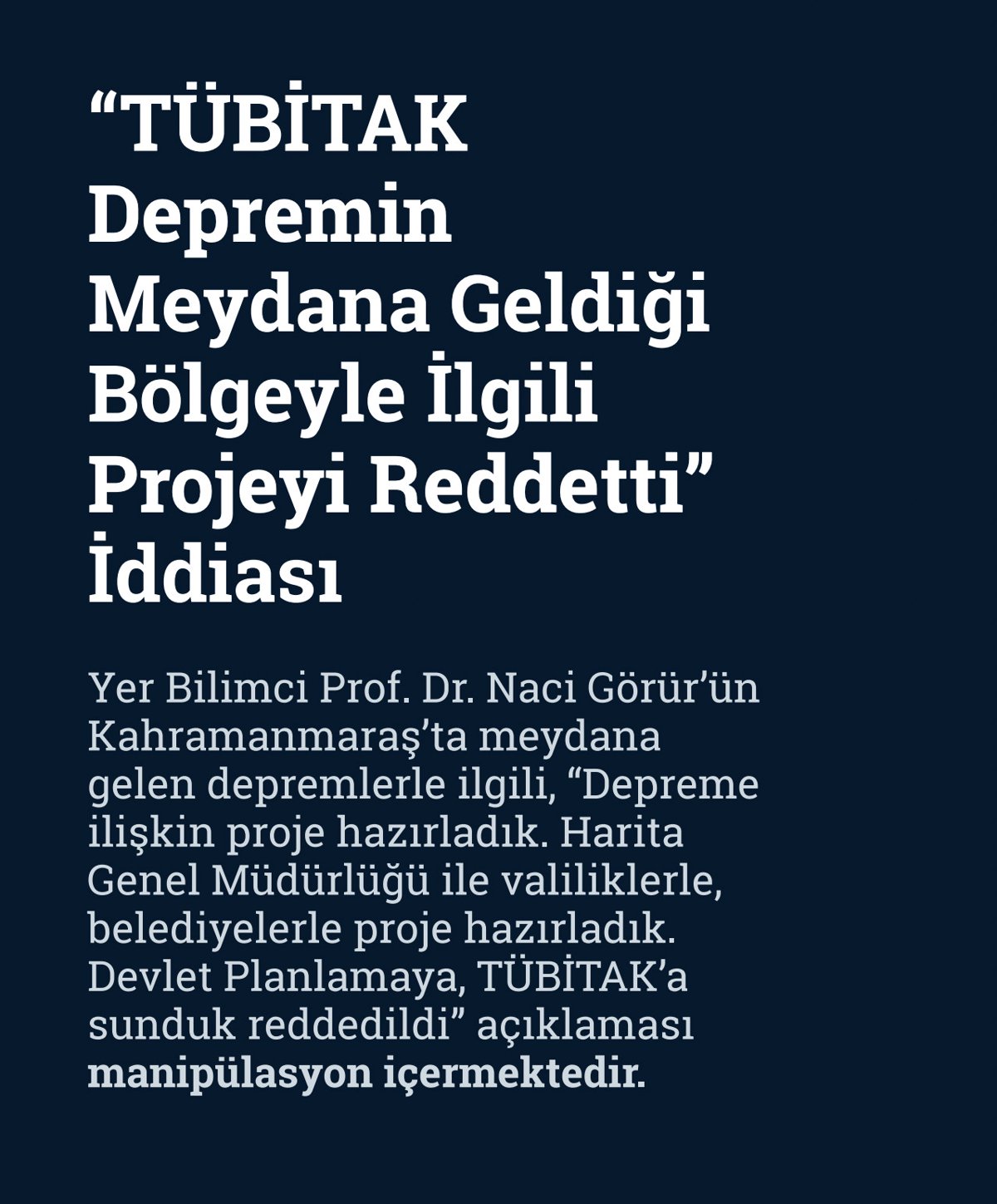 DMM, 6 Şubat depreminde yalan kampanyaları ifşa etti