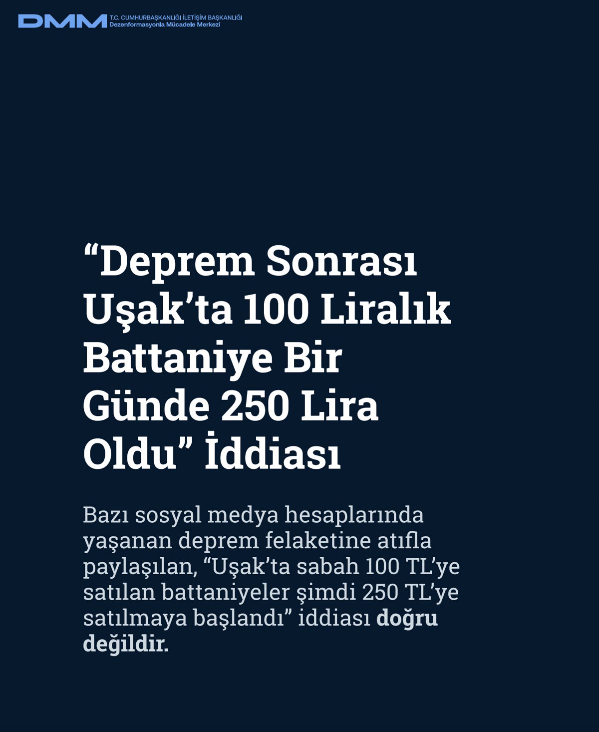 DMM, 6 Şubat depreminde yalan kampanyaları ifşa etti