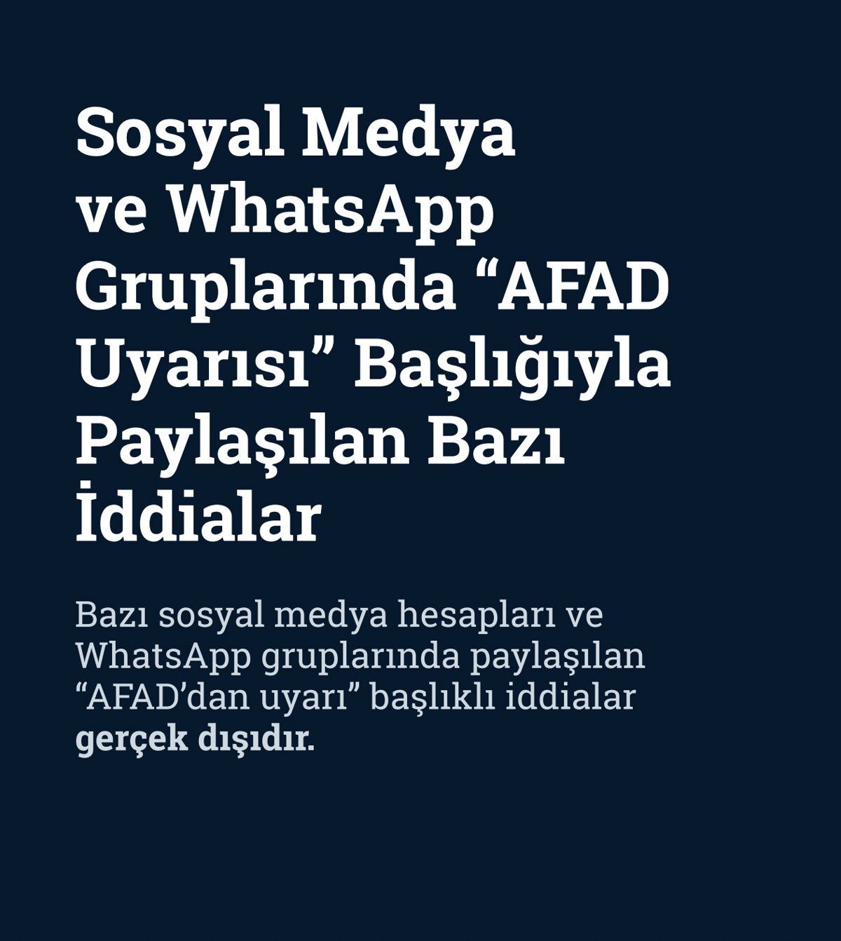 DMM, 6 Şubat depreminde yalan kampanyaları ifşa etti