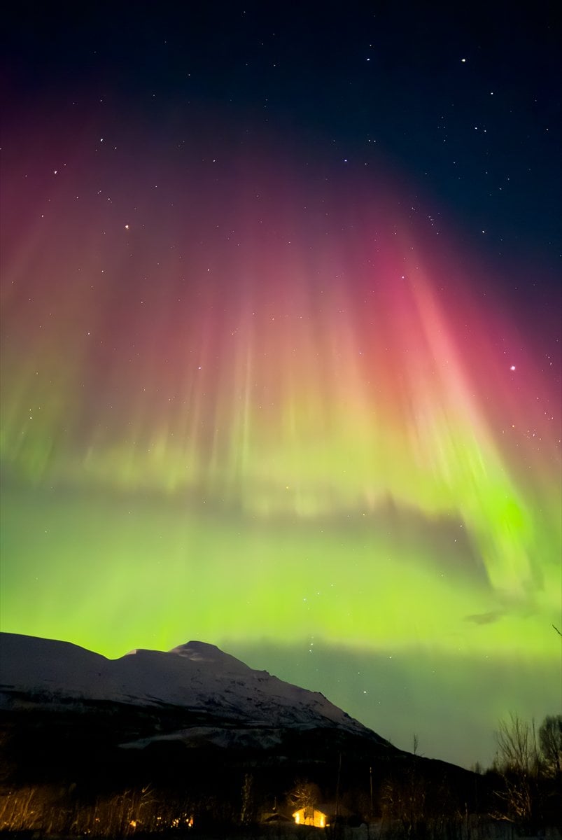 Norveç'te Kuzey Işıkları görüntülendi