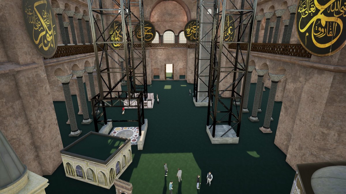 Ayasofya'nın ana kubbesinde tarihi restorasyon başlıyor