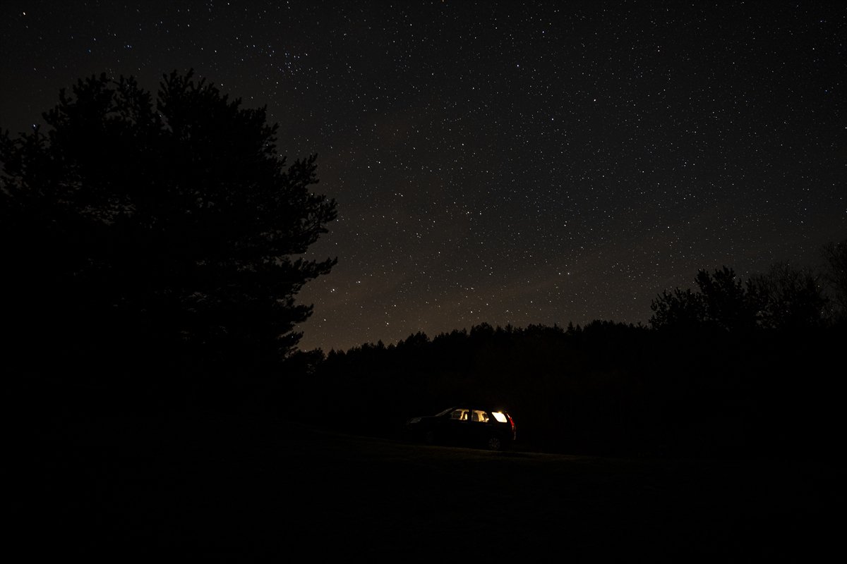 Ankara'da Lyrid meteor yağmuru ışık dağı semalarında görsel şölene dönüştü