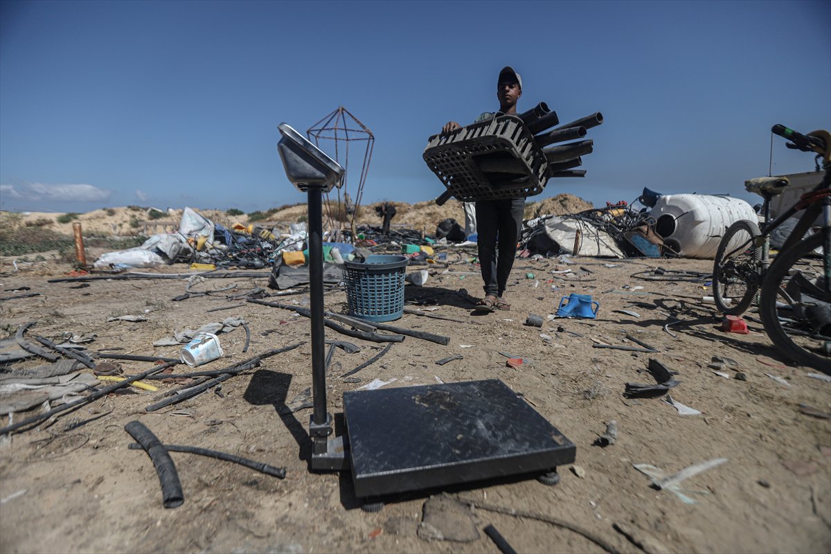 Gazze’de plastik atıklardan akaryakıt üretilerek yakıt krizi aşılmaya çalışılıyor