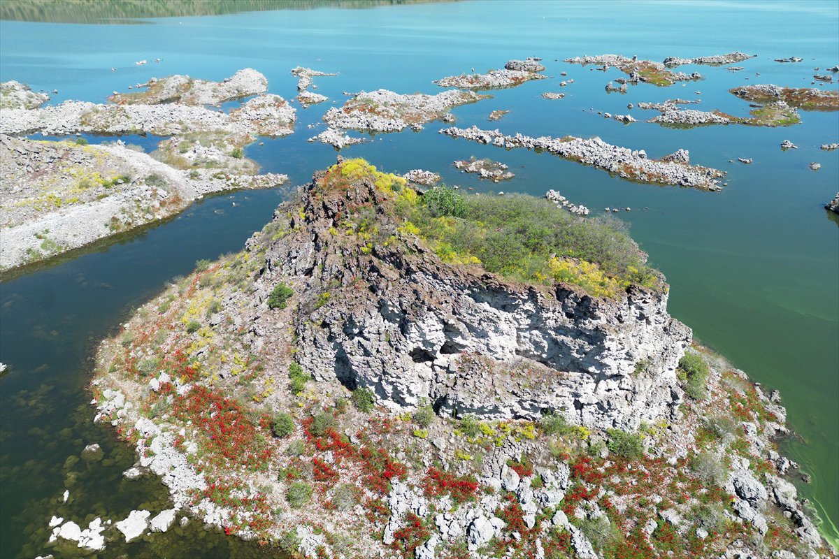 Manisa'daki lav kalıntıları göçmen kuşlarla canlandı