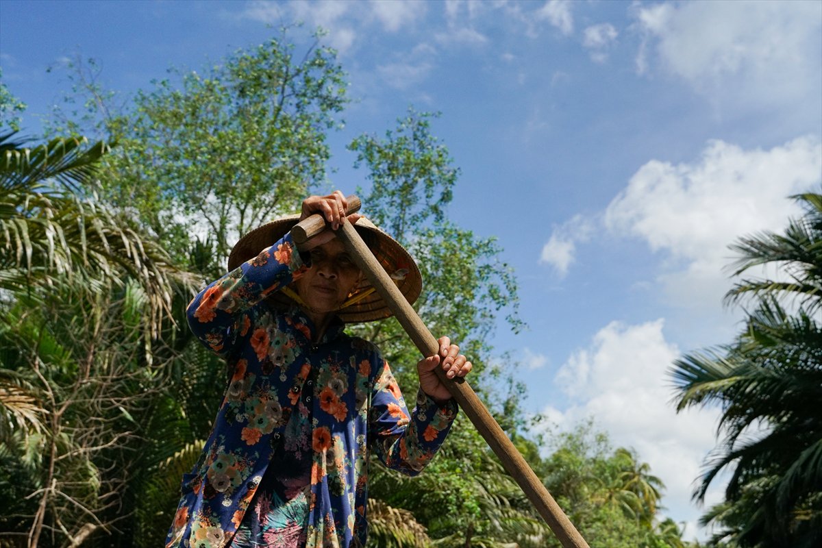 Mekong Deltası kanallarında tekne turu