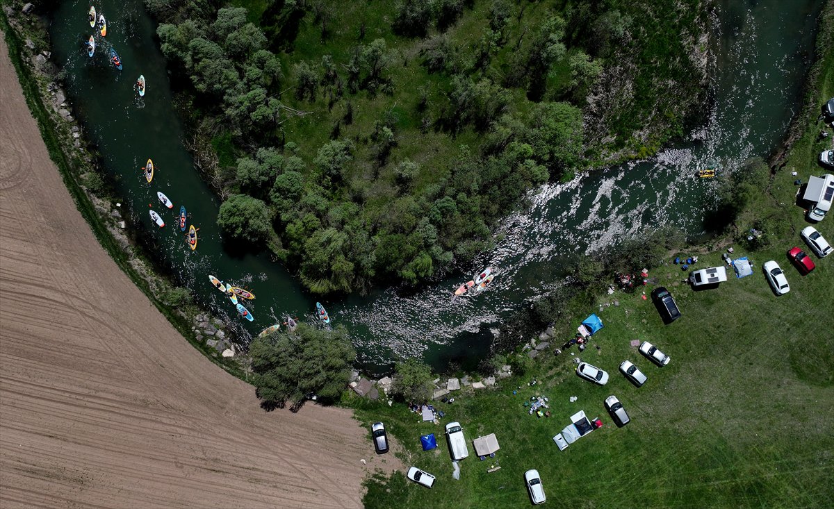 Kayseri'de ay yıldızlı kürek şöleni nefes kesti